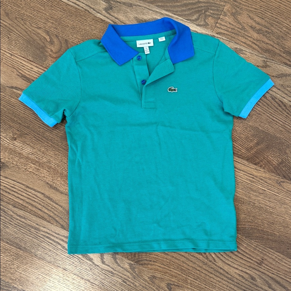 Lacoste Kids Polo in Teal and Blue